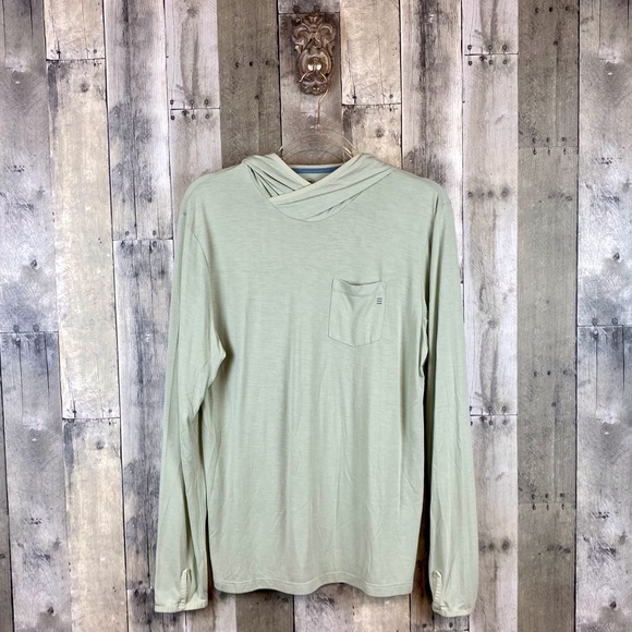 Free Fly Men's Elevate Lightweight Hoodie in Desert Sage Size Medium. - Picture 2 of 16